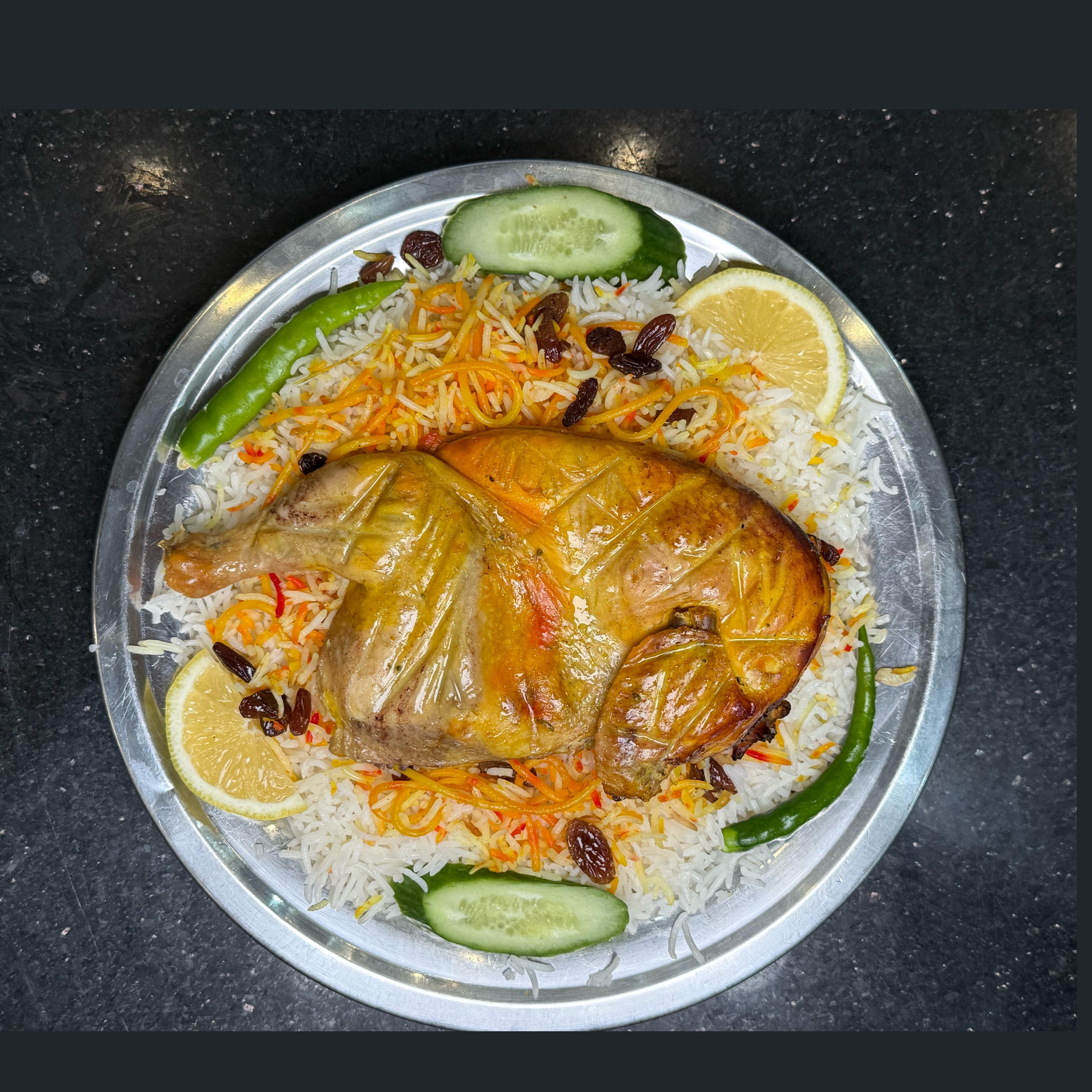 نص دجاج حنيذ رز شعبي