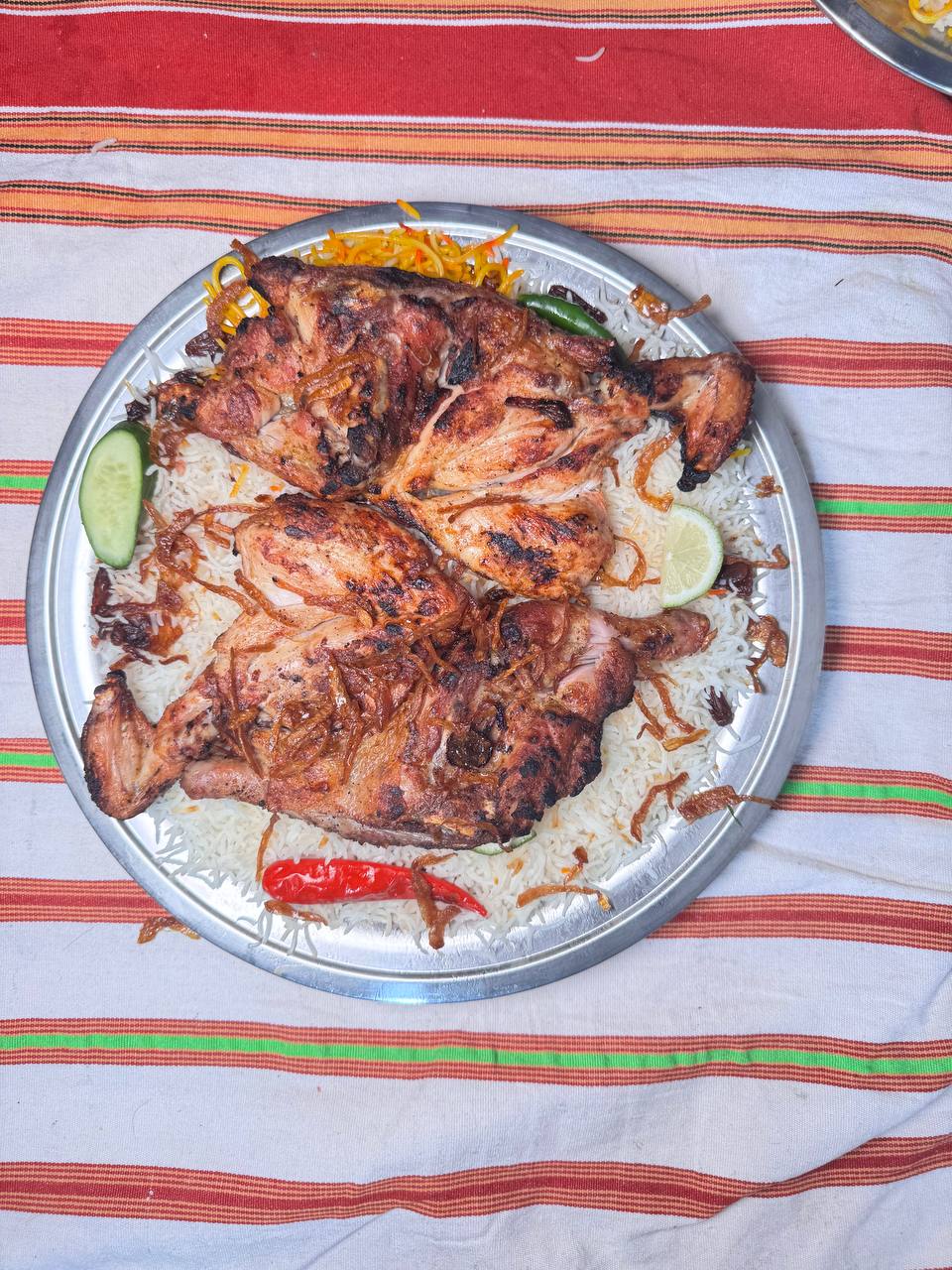 حبة دجاج مظبي رز بشاور